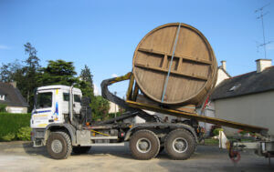 Foudre sur plateau camion