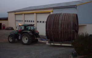 Tonneau sur plateau tracteur